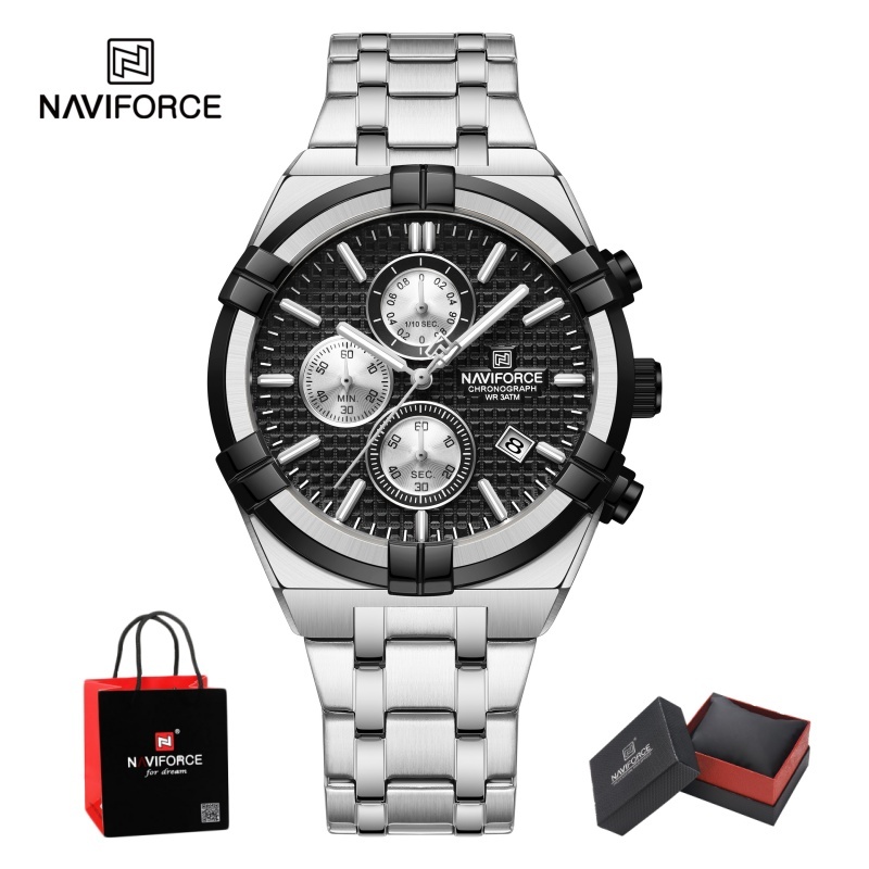 Jewelry For Watches - NAVIFORCE Men Quartz Chronograph Watch Waterproof