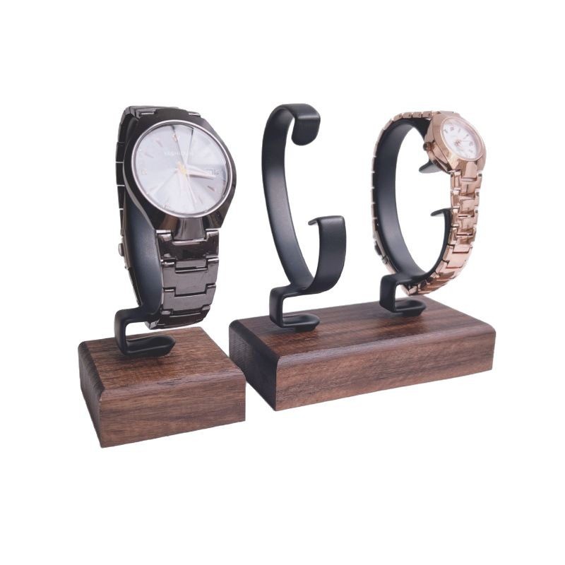 Wooden C-Shaped Watch Holder J - Jewelry And Watches Inc ulasan dan harga
