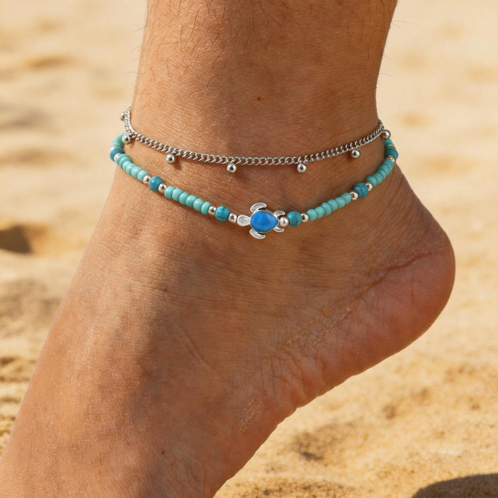 Anklet Set Stainless Steel Lay - Jc Jewelry & Watches Photos ulasan dan harga