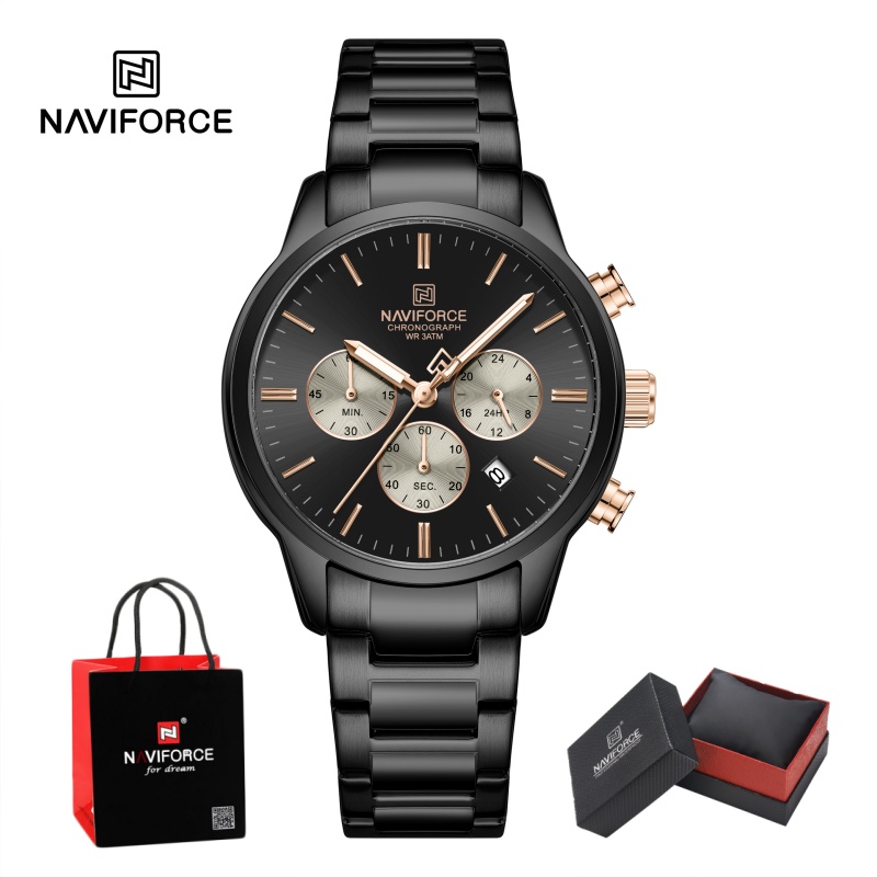 NAVIFORCE Men Quartz Chronogra - Watch Display Box ulasan dan harga