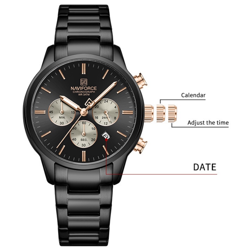 NAVIFORCE Men Quartz Chronogra - Watch Display Box ulasan dan harga