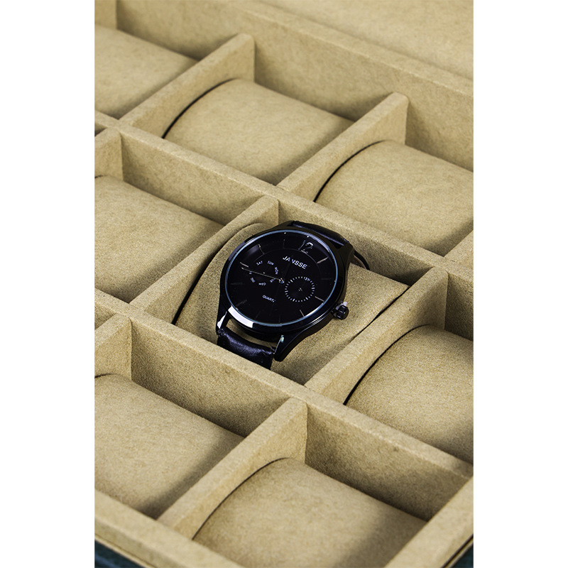 OEM ODM Luxury 15 Slots Green  - Watch Display Box ulasan dan harga