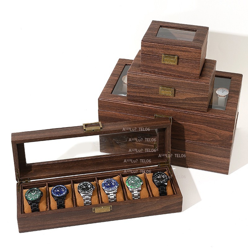 Vintage Wood Grain PU Leather  - Watch Display Box ulasan dan harga