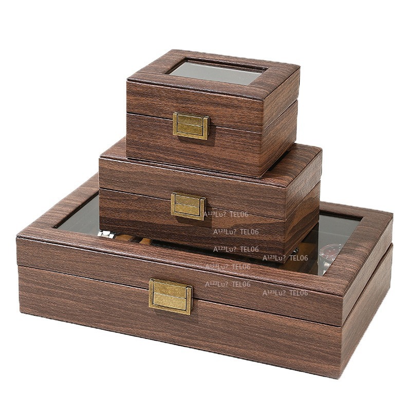 Vintage Wood Grain PU Leather  - Watch Display Box ulasan dan harga